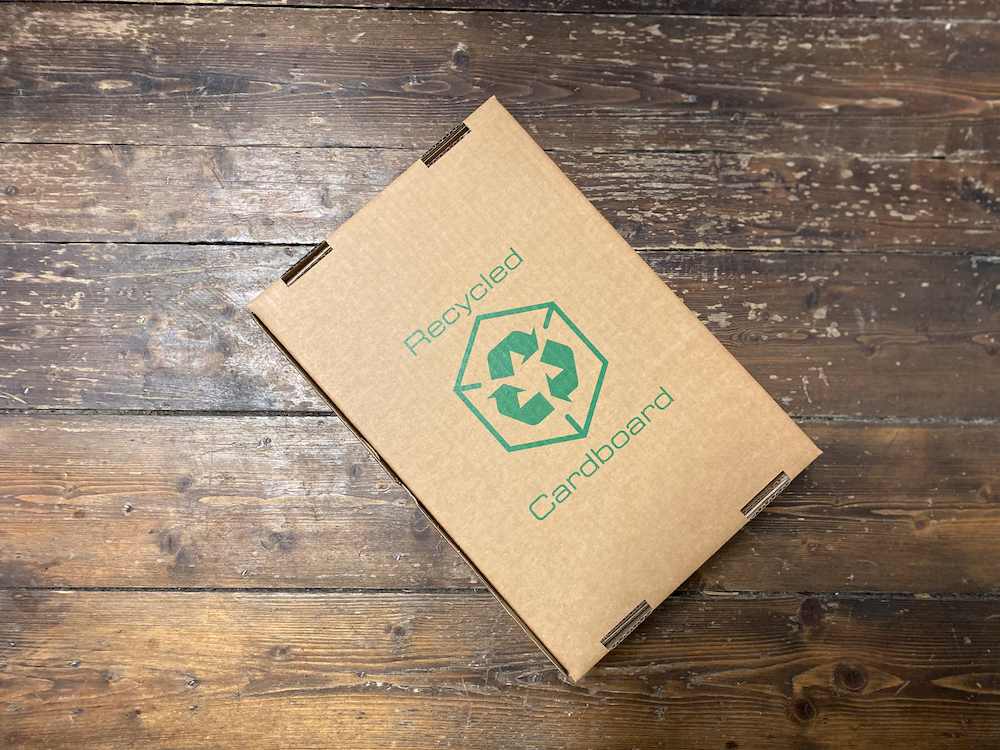 recycled cardboard box